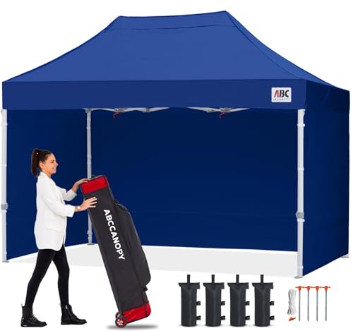 ABCCANOPY Easy Pop Up Canopy Tent with Sidewalls 10x10 Commercial -Series, White