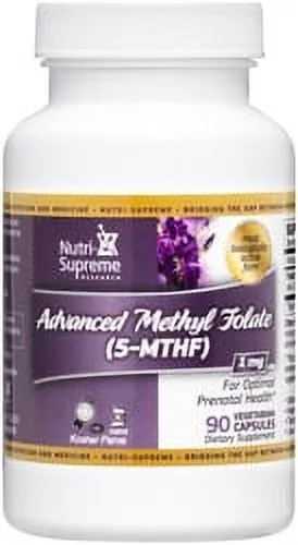 Nutri-Supreme Research Kosher Advanced Methyl Folate (5-MTHF) 1 Mg - 90 Vegetarian Capsules