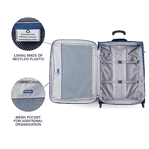 Travelpro Maxlite 5 Softside Expandable Upright 2 Wheel Carry on Luggage, Lightweight Suitcase, Men and Women, Burgundy, Carry On 22-Inch