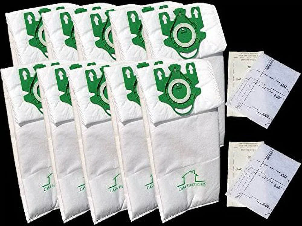 Miele S5 S8 C3 1 Year Bundle 10 GN Bags + 1 SF-HA50 HEPA AirClean Filter with Odor Neutralizing Charcoal + 4 Filters by Casa Vacuums