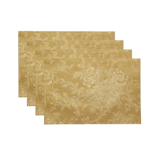 Elrene Home Fashions Poinsettia Elegance Jacquard Holiday Table Runner, 13