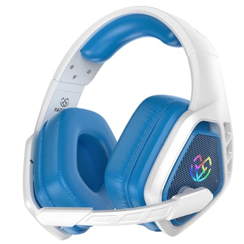 Wireless Gaming Headset for PC, Ps5, Ps4, 2.4 Ghz USB & Type-C Gaming Headphones with Microphone, 30H Battery Bluetooth Headphones for Switch, Laptop, Mobile, Mac