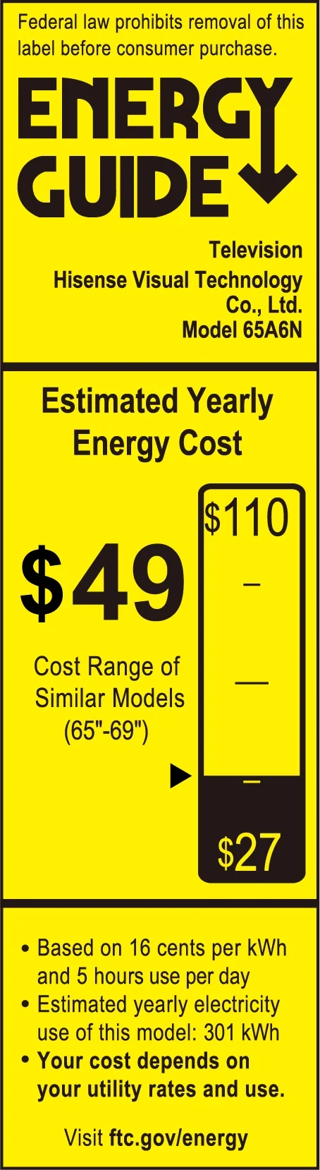 Hisense 65-Inch Class A6 Series 4K UHD Google Smart TV (65A6N, 2024 Model) - 4K AI Upscaler, Game Mode Plus, Voice Remote, DTS Virtual:X technology