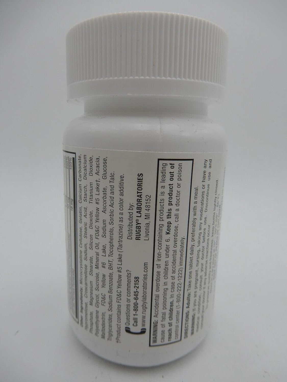 Rugby Tab-A-Vite Multivitamin with Iron and Beta-Carotene Multivitamin/Mineral Supplement - 100 Tablets