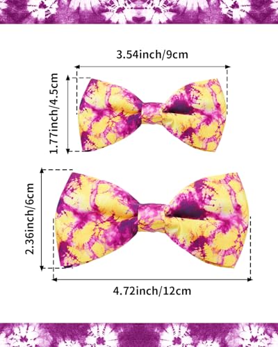 PET SHOW 10 Pack Holiday Big Dog Bow Ties for Large Medium Dogs Sliding Collar Attachments Festival Patterns Bowties Classy Bowknots Party Wedding Pet Grooming Accessories(Large)