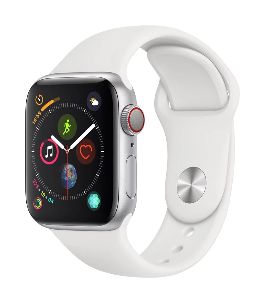 Restored Apple Watch Gen 4 Series 4 Cell 40mm Silver Aluminum - White Sport Band MTUD2LL/A (Refurbished)