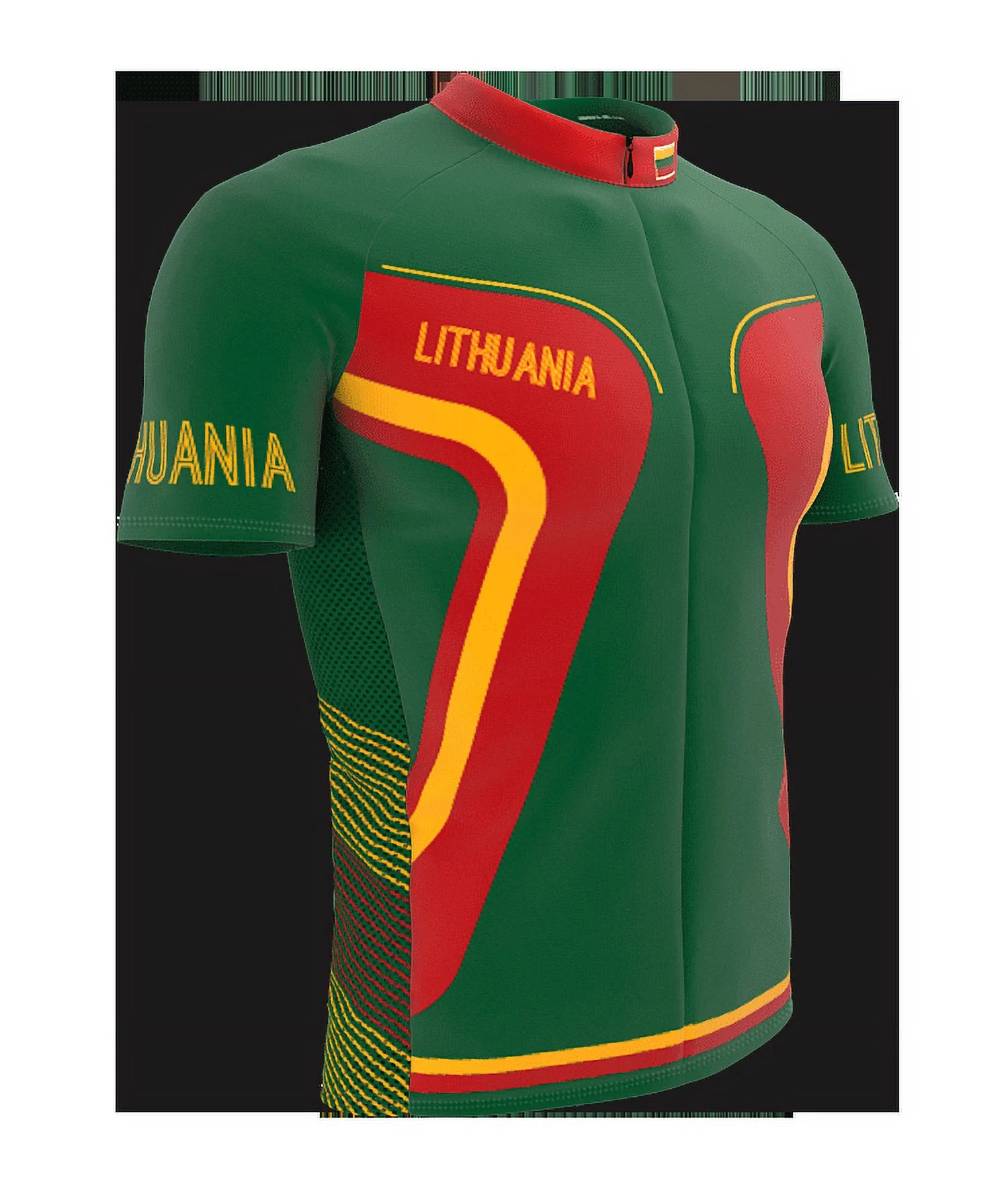 Lithuania Full Zipper Bike Short Sleeve Cycling Jersey  for Women - Size XL