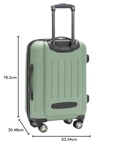 Kenneth Cole REACTION Renegade Luggage Expandable 8-Wheel Spinner Lightweight Hardside Suitcase, Navy Blue, 20-Inch Carry On