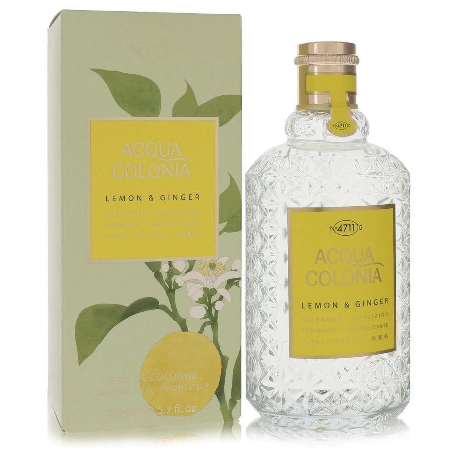 4711 ACQUA COLONIA Lemon & Ginger by 4711 Eau De Cologne Spray (Unisex) 5.7 oz for Women - Brand New