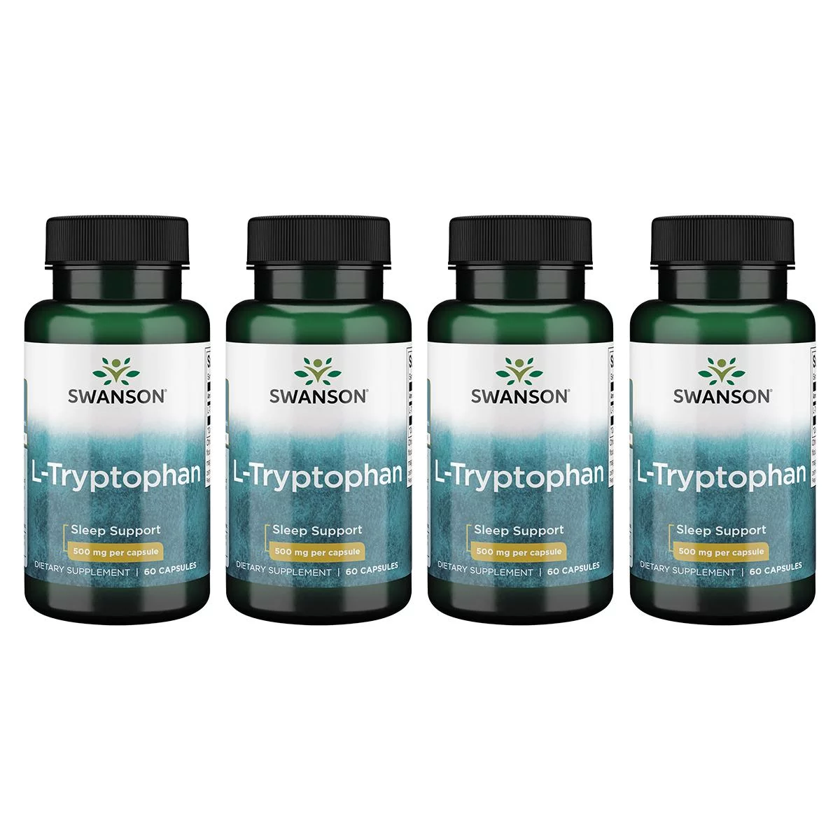 Swanson L-Tryptophan 500 mg 60 Caps 4 Pack