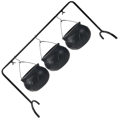 Halloween Cauldron Set with Stand Black Witch Decoration Festive Party Table Decor