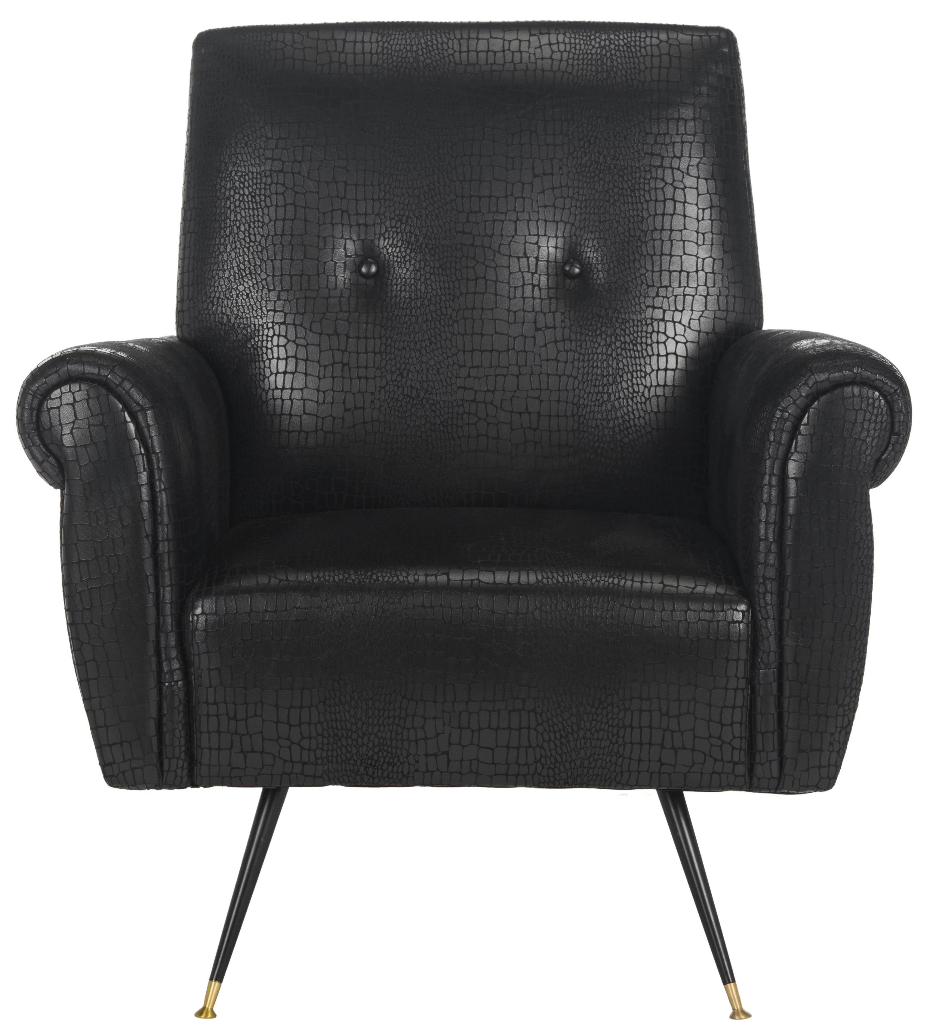 SAFAVIEH Mira Retro Mid Century Accent Chair, Black