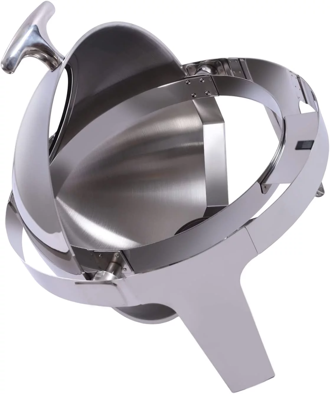 OUKANING 6L/6.3qt Round Chafing Dish Set Stainless Steel Chafer and Food Warmer Gourmet Buffet Catering 55-85℃ 110V