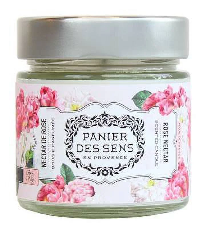 ROSE NECTAR Panier des Sens en Provence les Authentiques Scented Jar Candle - 6 Ounce