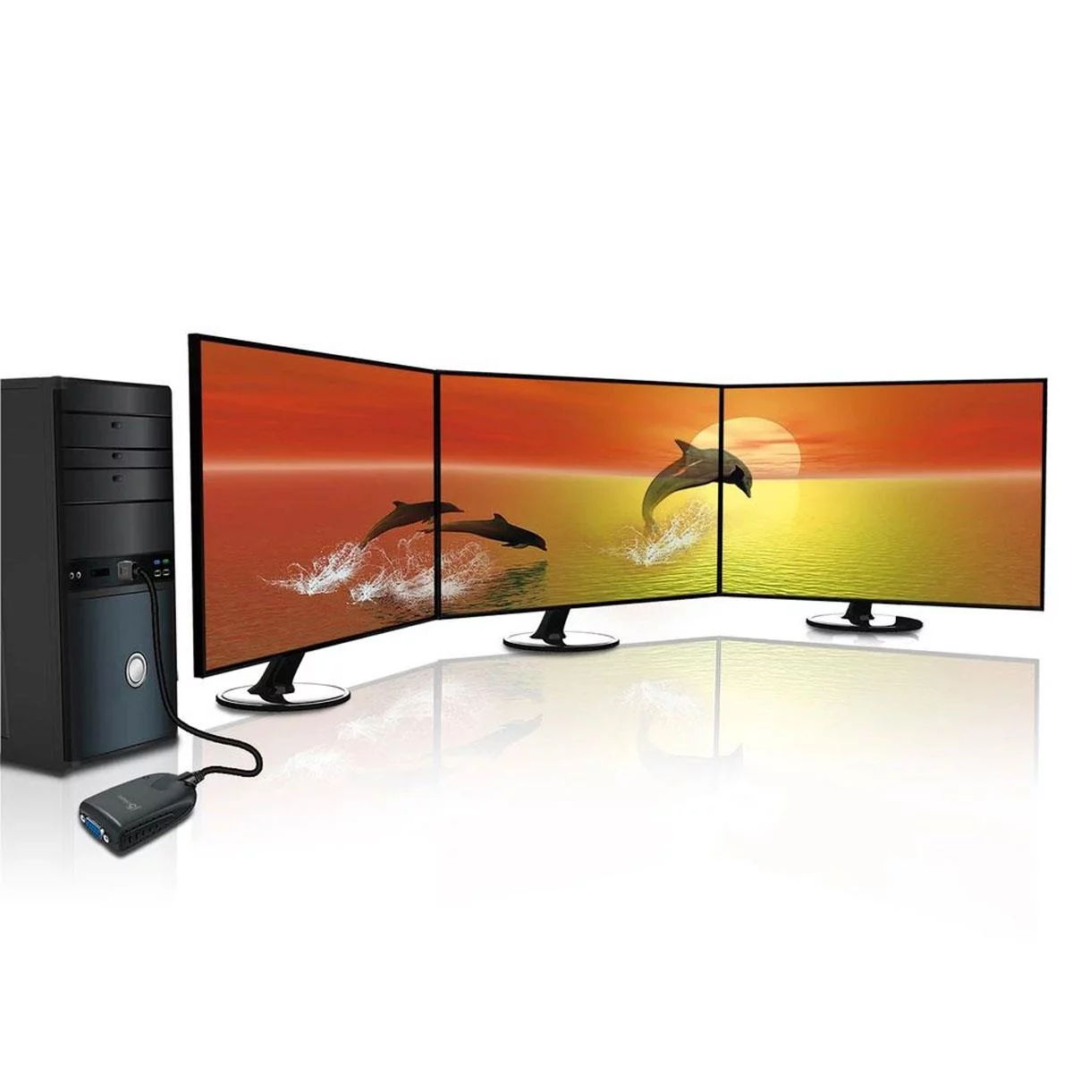 j5create - USB-A-to-VGA Adapter - Black/White