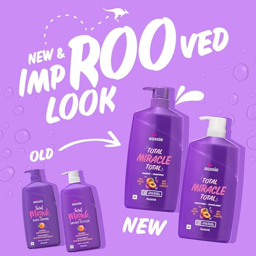 Aussie Miracle Moist Shampoo and Conditioner with 3 Minute Miracle Deep Conditioner, Avocado & Jojoba Oil, Paraben-Free, Moisturizes & Detangles, All Hair Types, Citrus Floral Scent, 3 Pack 68.4 Fl Oz