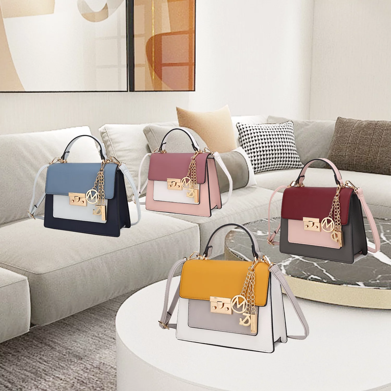 MKF Collection Women's Quinzel Shoulder Handbag by Mia K., Blush