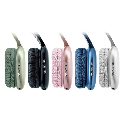 iJoy Ultra Wireless Headphones with Microphone- Rechargeable Over Ear Wireless Bluetooth Headphones with 10Hr Playtime, SD Slot, Backup Wire- Soft Cushion Wireless Headset with Mic (Blue)