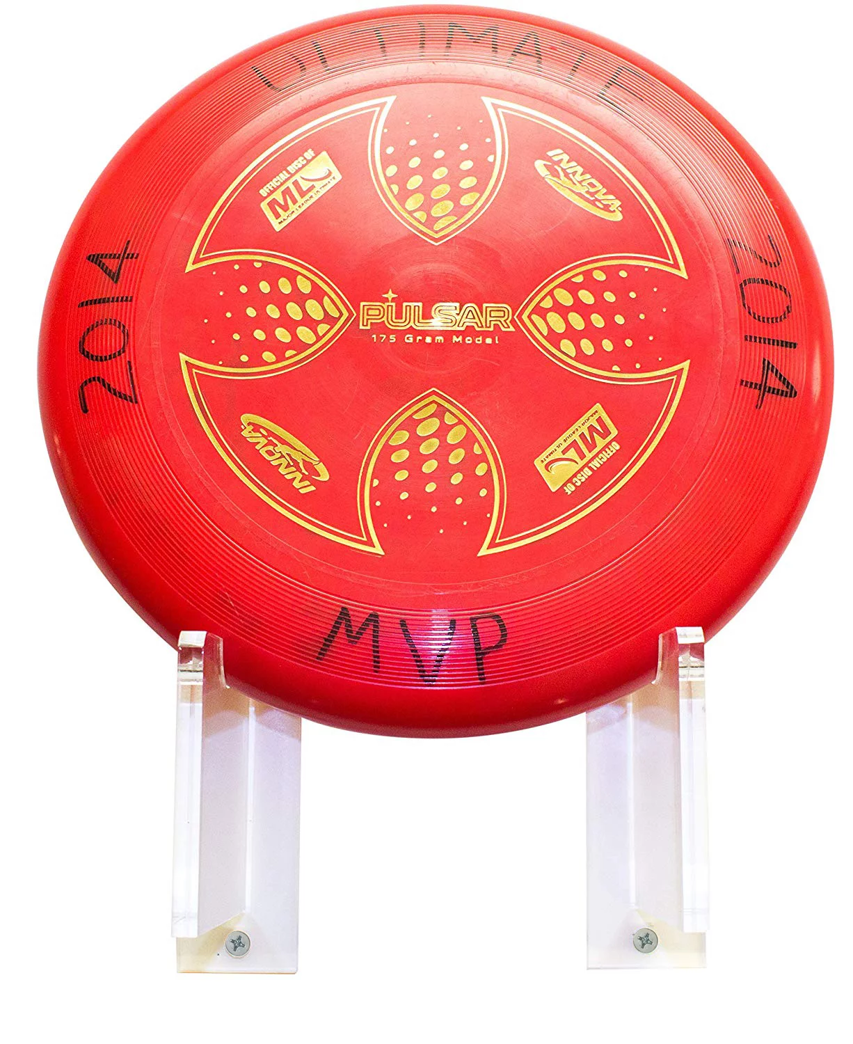 Deluxe Clear Acrylic Ultimate Frisbee Wall Mount Bracket (A023-F-SS)