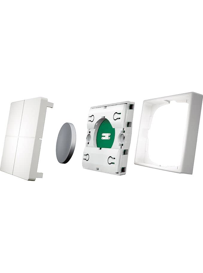 Light Solutions Lightbee Zigbee Switch Wireless Light Switch and Dimmer - Compatible with Philips Hue Apple HomeKit Over The Bridge Slim Design in White Matt Wireless Remote Control, 50 x 50 x 6 mm