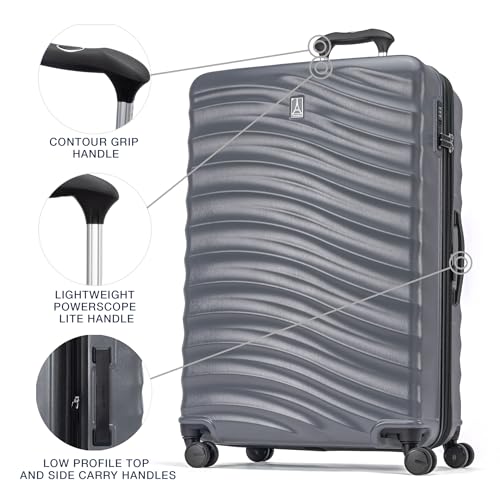 Travelpro Maxlite Air V2 Hardside Expandable Carry on Luggage, 8 Spinner Wheels, Lightweight Hard Shell Suitcase, TSA lock, Black, Carry On 21-Inch
