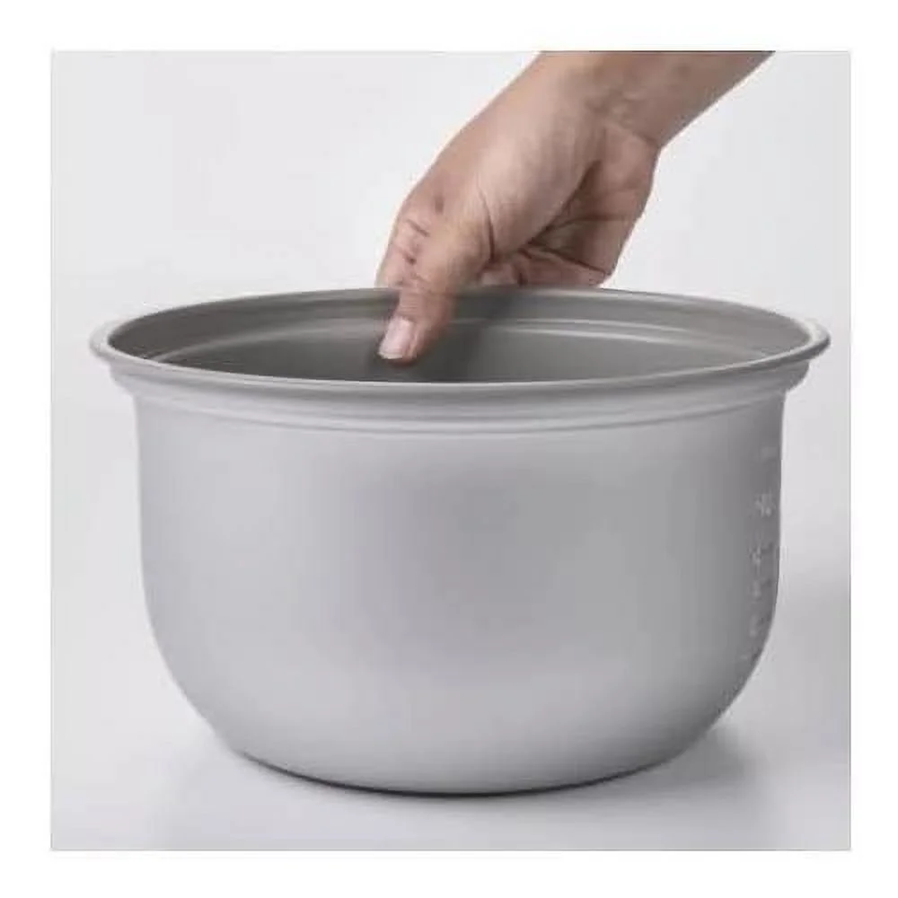 Automatic Rice Cooker And Warmer (White) Bundle With 9.5-Inch Rice Washing Bowl With Side And Bottom Drainers (2 Items)