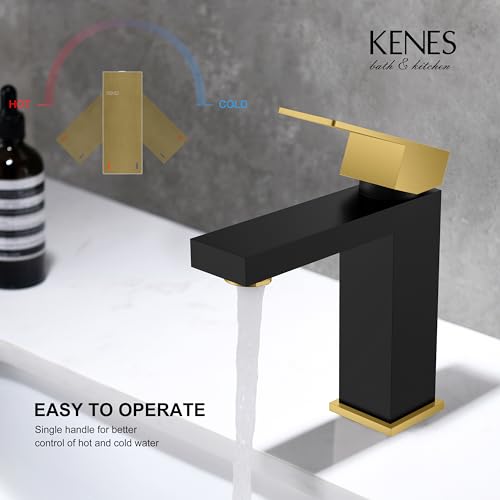 KENES Brushed Nickel Vessel Sink Facuet Single Handle Tall Bathroom Sink Faucet Vanity Bathroom Faucet Basin Mixer Tap with Water Supply Hose and Pop Up Sink Drain, LJ-9031A