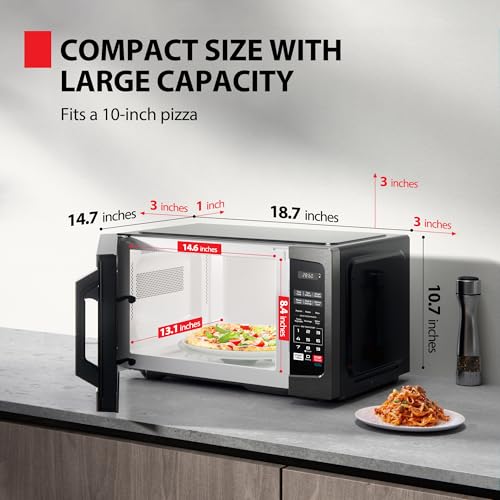 Toshiba ML-EM62P(SS) Large Countertop Microwave with Smart Sensor, 6 Menus, Auto Defrost, ECO Mode, Mute Option & 16.5