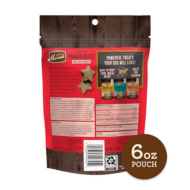 Merrick Real Beef Power Bites Dog Treats - Pet Supplies online store