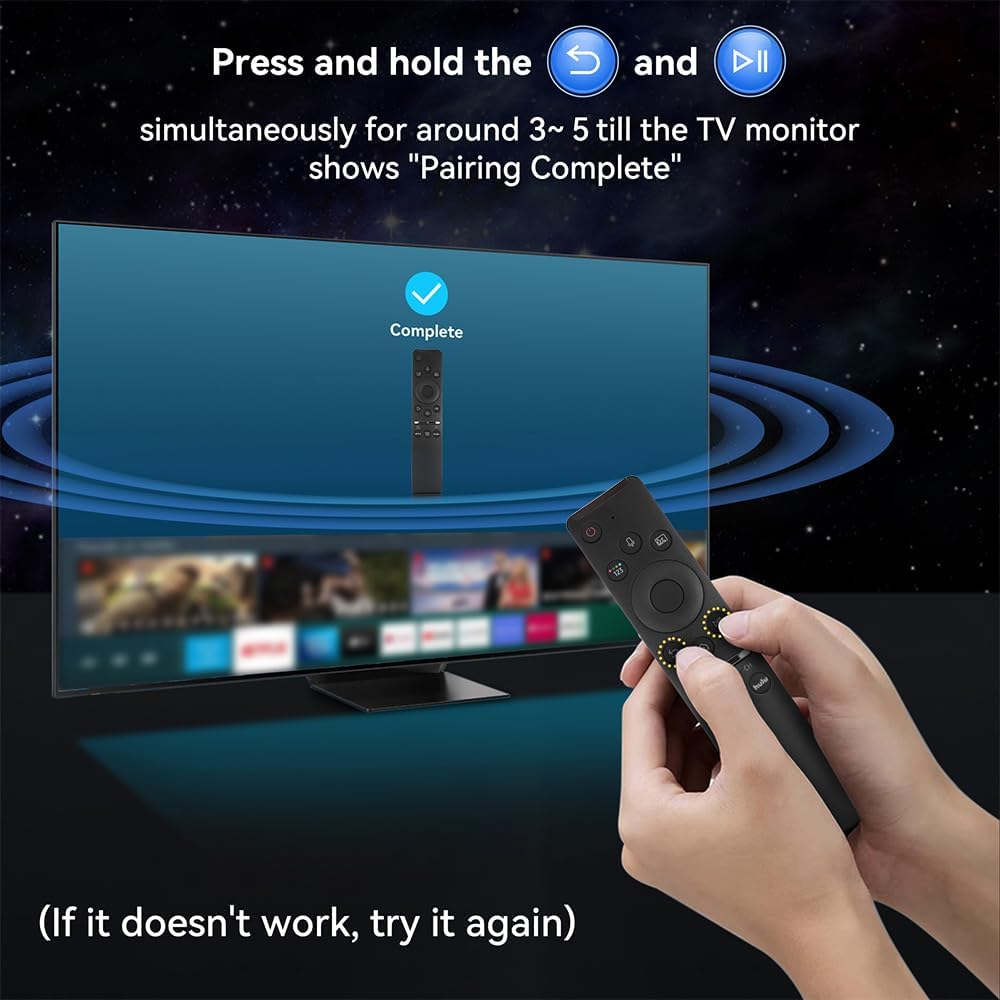 (2 Pcs) Voice Remote Replacement for Samsung-TV-Remote, for Samsung-Crystal UHD QLED Curved 4K 8K Smart TVs(2020/2021)