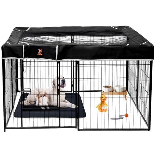 PJYuCien Dog Playpen Plus Storage Bag for Camping, 24