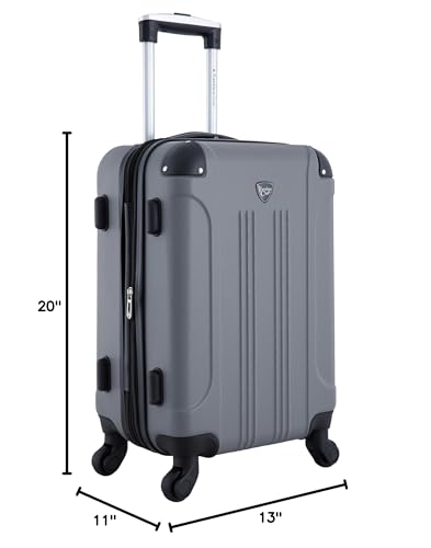 Travelers Club Chicago Hardside Expandable Spinner Luggage, Teal, 20