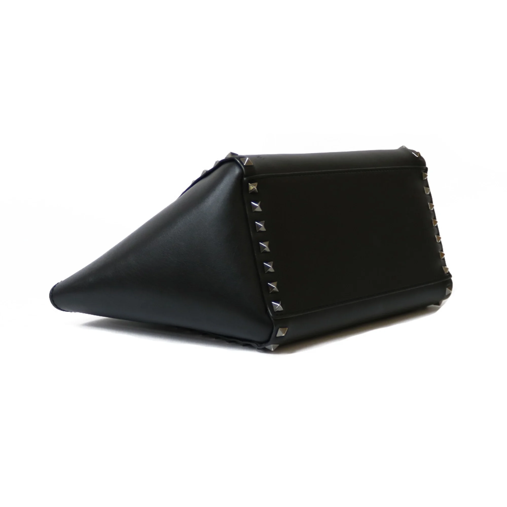 Pre-Owned VALENTINO Shoulder Bag Handbag Black Women's Leather (Good)