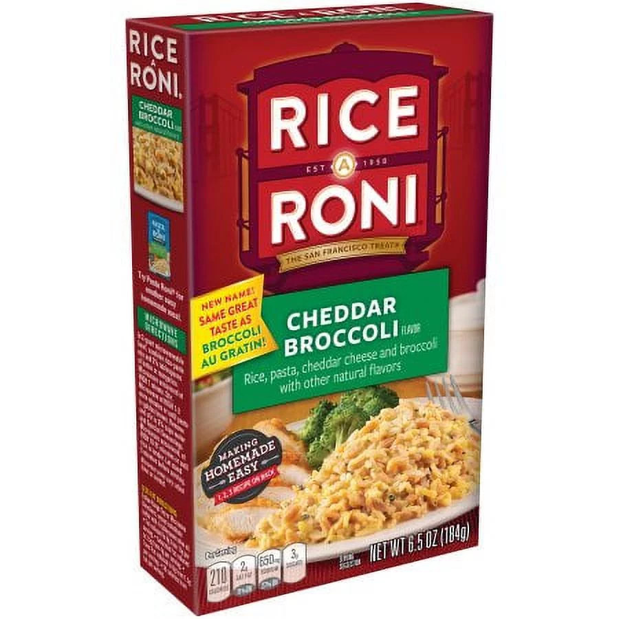 Rice-a-Roni, Cheddar Broccoli, 6.5oz (Pack of 4)
