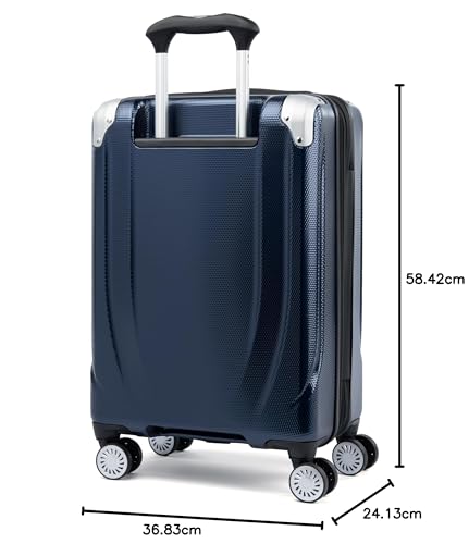 Travelpro Pathways 3 Hardside Expandable Luggage, 8 Spinner Wheels, Lightweight Hard Shell Suitcase, Carry On 21 Inch, Black Knight