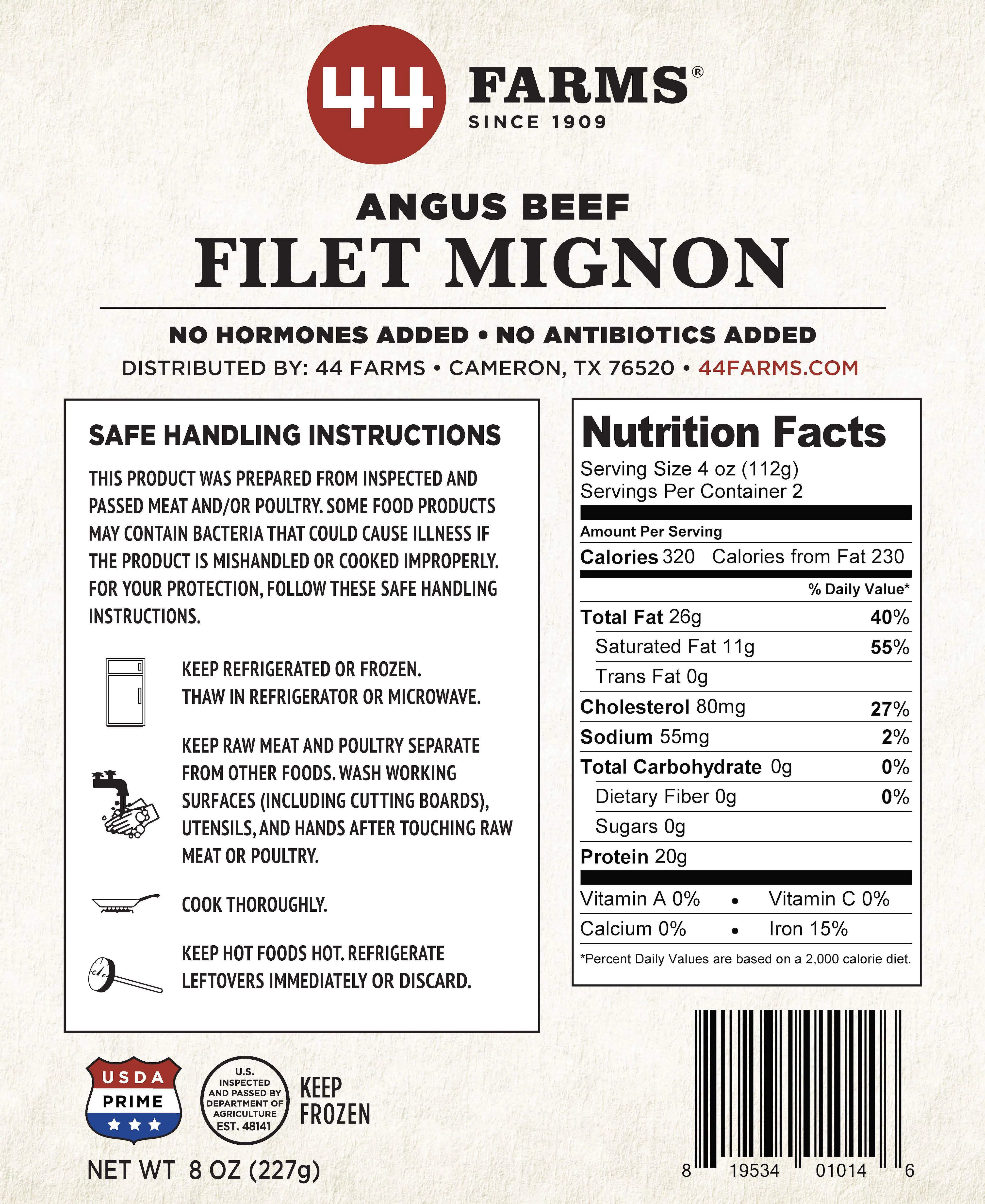 44 Farms' Angus Steaks Prime Pairing, 5 Steaks