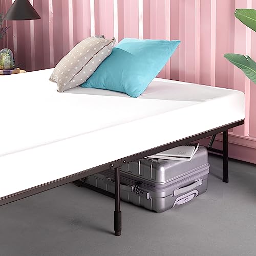 ZINUS Rumi 14in Full Metal Bed Frame, Quick Assembly SmartBase® Mattress Foundation, Heavy Duty Sturdy Steel with No Box Spring Needed, Eco-Friendly Packaging, Black