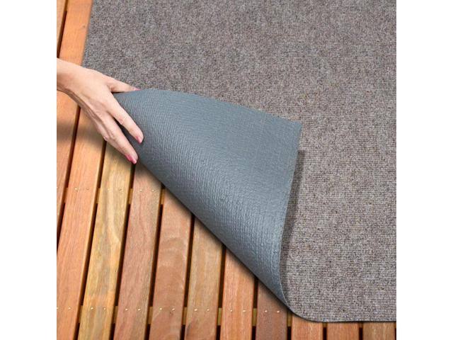 House, Home and More Indoor Outdoor Carpet with Rubber Marine Backing - Brown - 6 Feet x 20 Feet