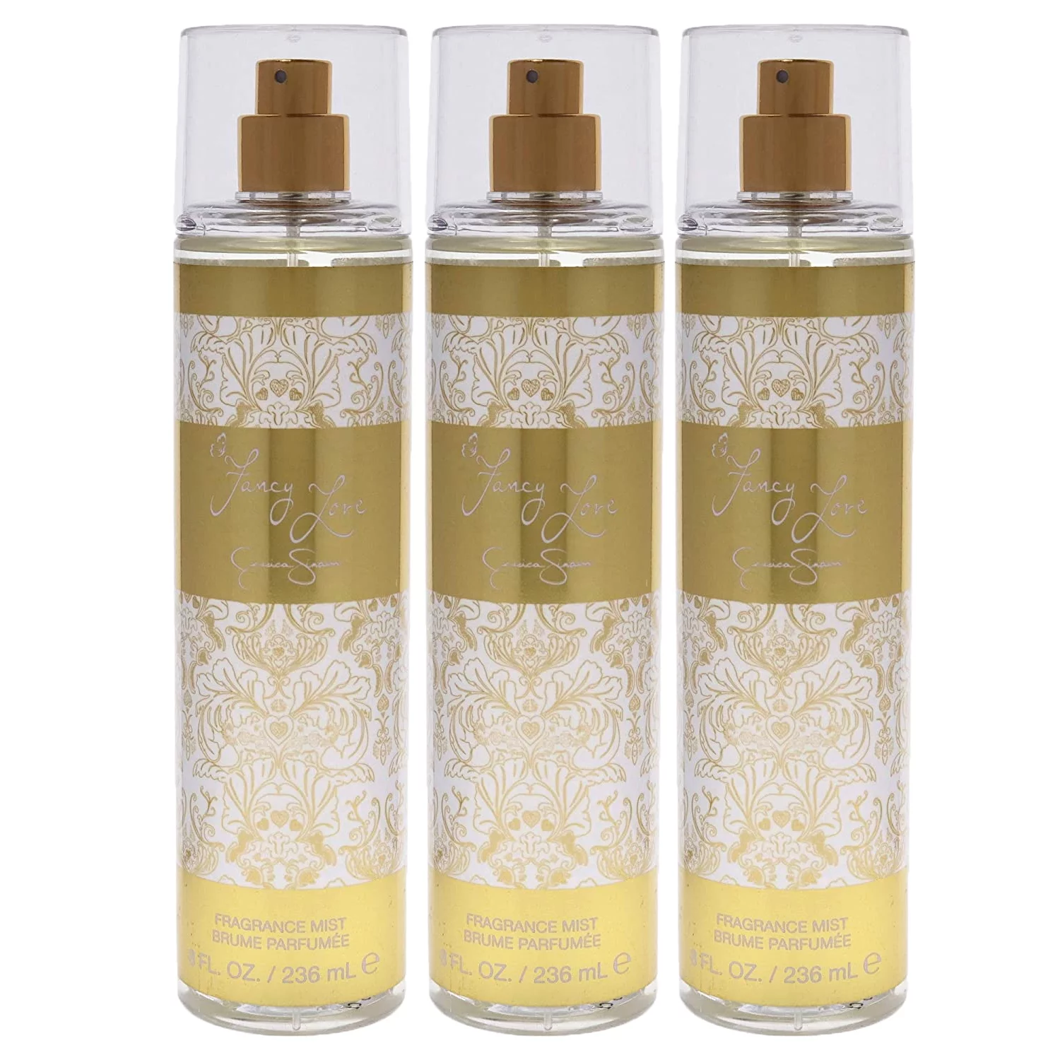 Pack of (3) Jessica Simpson Fancy Love for Women Body Spray, 8 Fl Oz