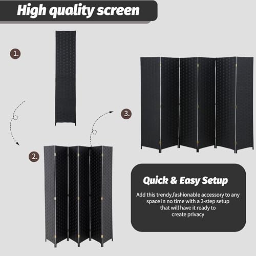 Wood Mesh Woven Design 4 Panel Folding Wooden Screen Room Divider