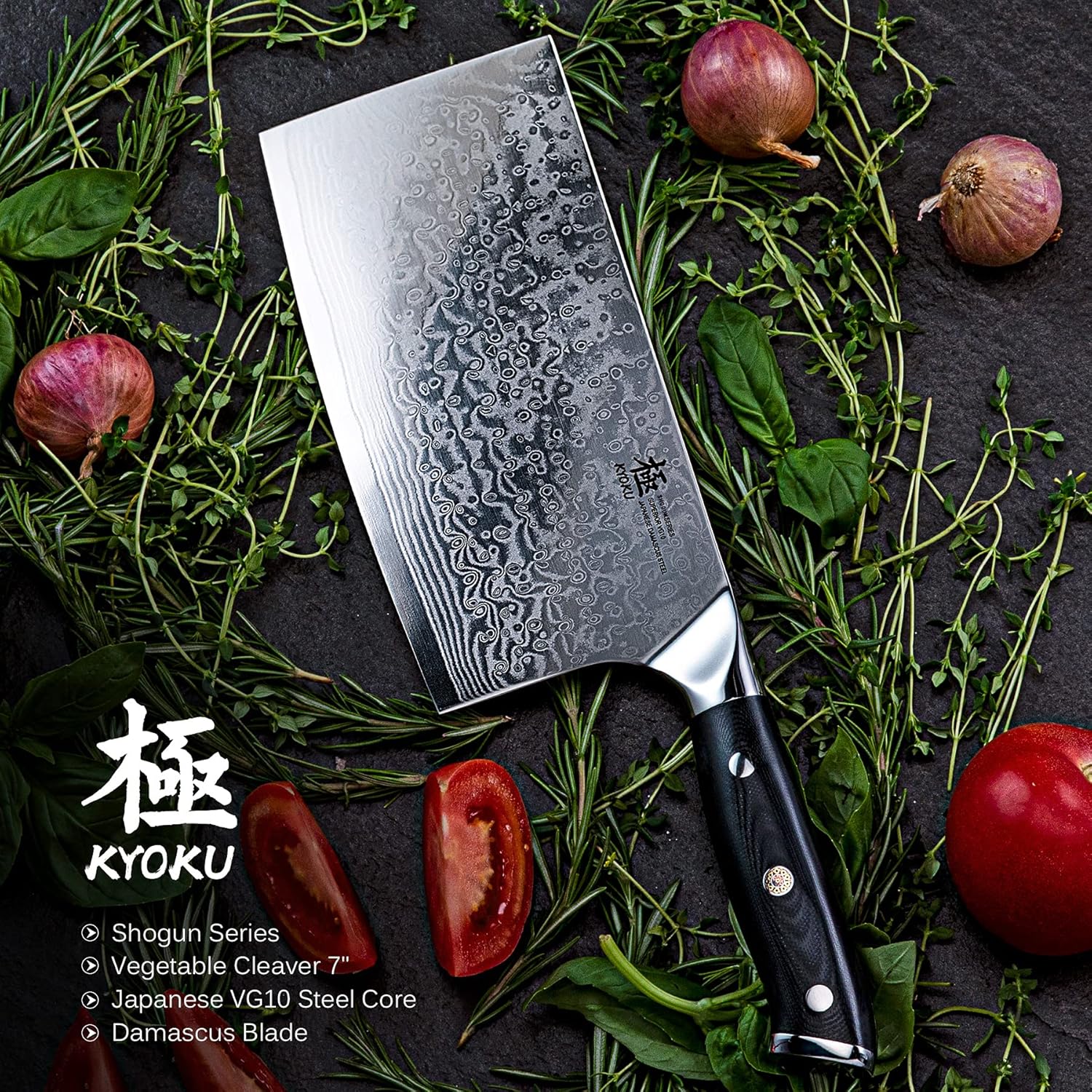 KYOKU Vegetable Cleaver Knife - 7