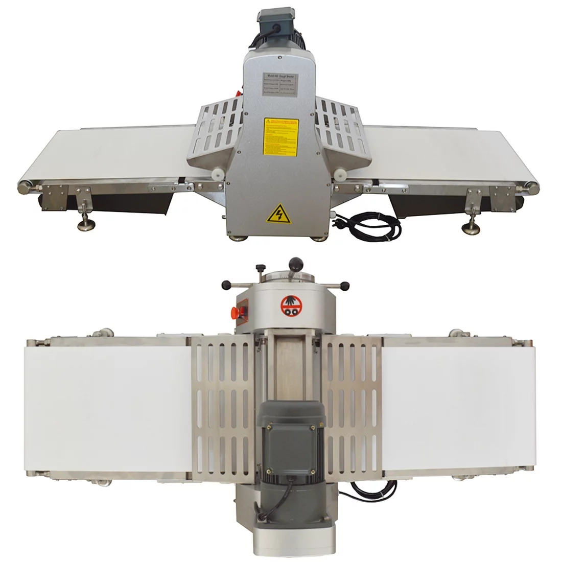 INTBUYING Commercial Dough Sheeter Electric Table Top Folding Pastry Machine 500mm