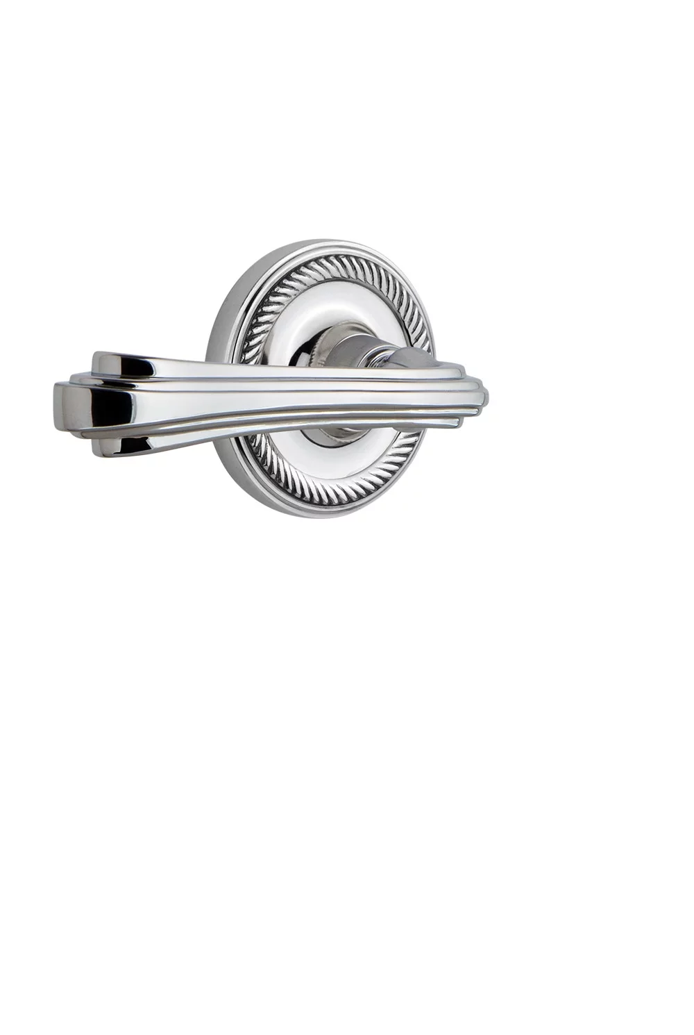Nostalgic Warehouse Ropflr_Sd_Nk_Rh Fleur Non-Turning One-Sided Door Lever - Chrome