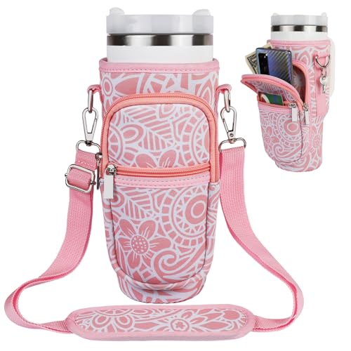 Water Bottle Holder Carrier Bag for Stanley 40 OZ Tumbler Simple Modern with Strap,Water Bottle Carrier Bag for Hiking Travelling Camping for Stanley Cup Accessories