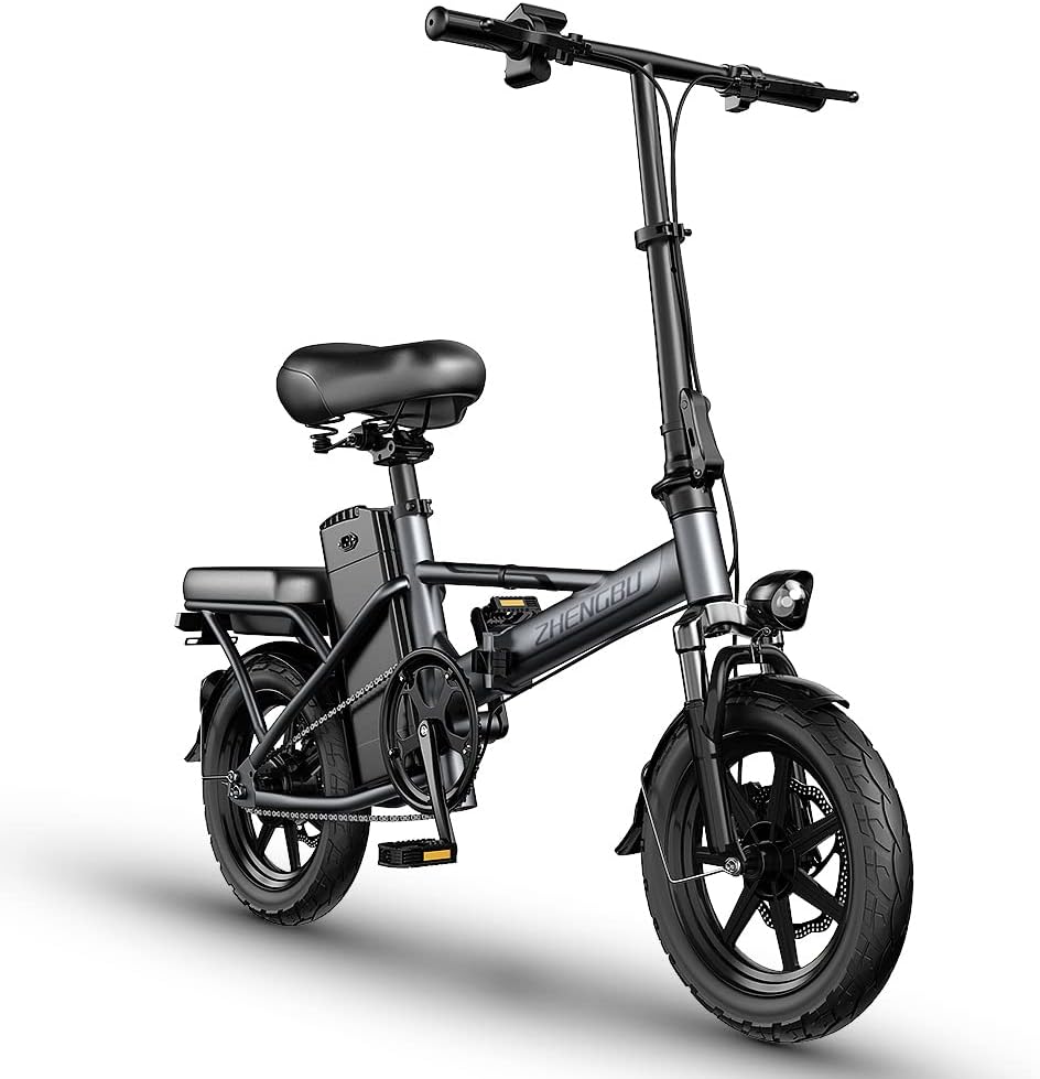 K6 Folding Electric Bike for Adults, Magnesium Alloy 500W 21MPH Mountain Ebikes for Adults with 48V 12.8Ah LG Cells Removable Battery,20'' Electric Bicycle,Dual Suspension,7-Speed Gears