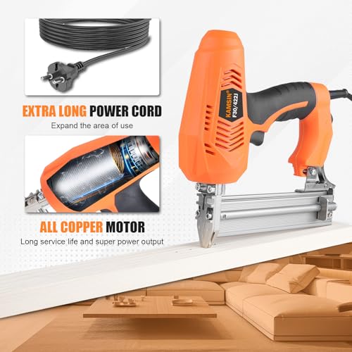F30G 18 Gauge Electric Brad Nailer, 3/8-inch to 1-3/16-inch (10-30mm) Brad Nails, Electric Brad Nail Gun with Seperated Muzzle Design for Furniture & Woodworking