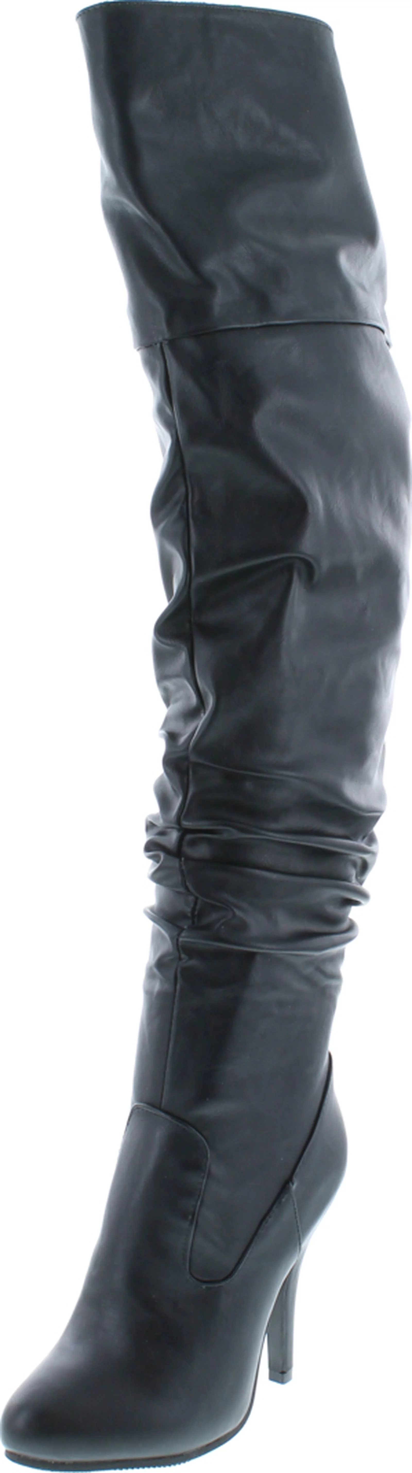 Forever Link Womens Focus-33 Fashion Stylish Pull On Over Knee High Sexy Boots