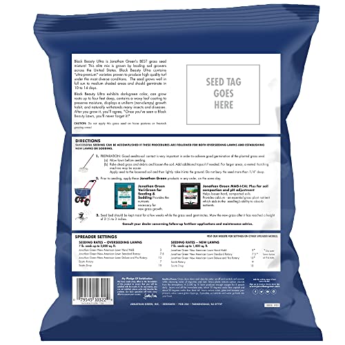 Jonathan Green (10323) Black Beauty Ultra Grass Seed - Cool Season Lawn Seed (25 lb)