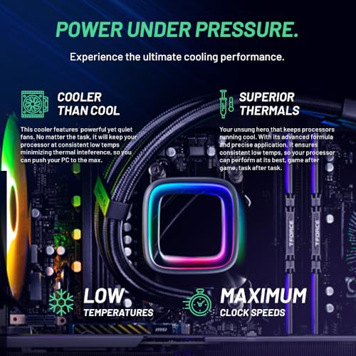 Skytech Archangel Gaming PC Desktop, Intel i5 13400F 2.5 GHz (4.6GHz Turbo Boost), NVIDIA RTX 4060 8GB GDDR6, 2TB SSD, 32GB DDR5 RAM 5200 RGB, 650W Gold PSU, Wi-Fi, Win 11 Home