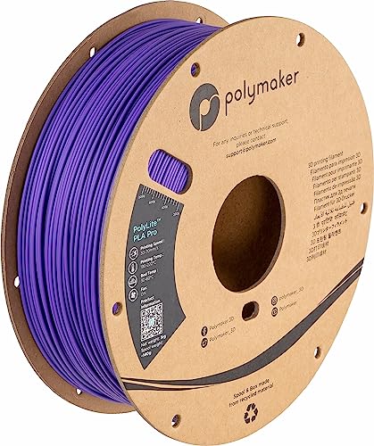 Polymaker PLA PRO Filament 1.75mm 1kg, Tough & High Rigidity White 3D Printing Filament, PolyLite PLA PRO 3D Printer Filament 1.75mm, Print with Most 3D Printers